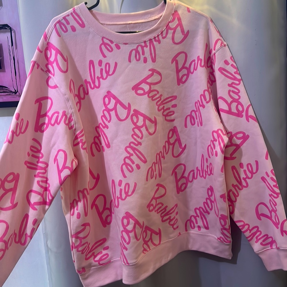 BARBIE oversized sweatshirt pink print